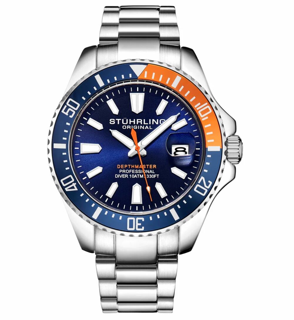 Stuhrling Original Depthmaster Professional Diver Watch Stainless Steel - NIB